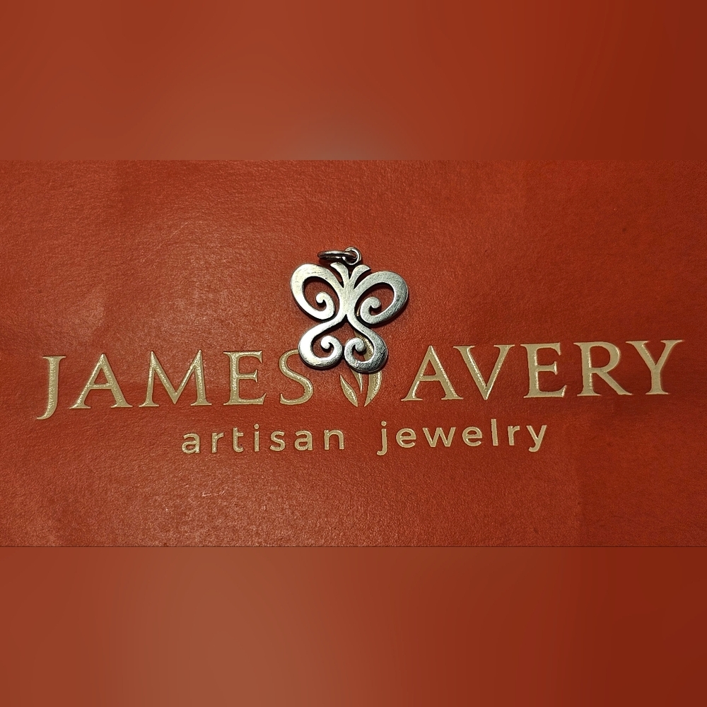 Retired James Avery Sterling Spring Butterfly Pendant